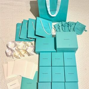 Tiffany & Co. Blue Jewelry, Gift Bags, Boxes, Ribbon Lot